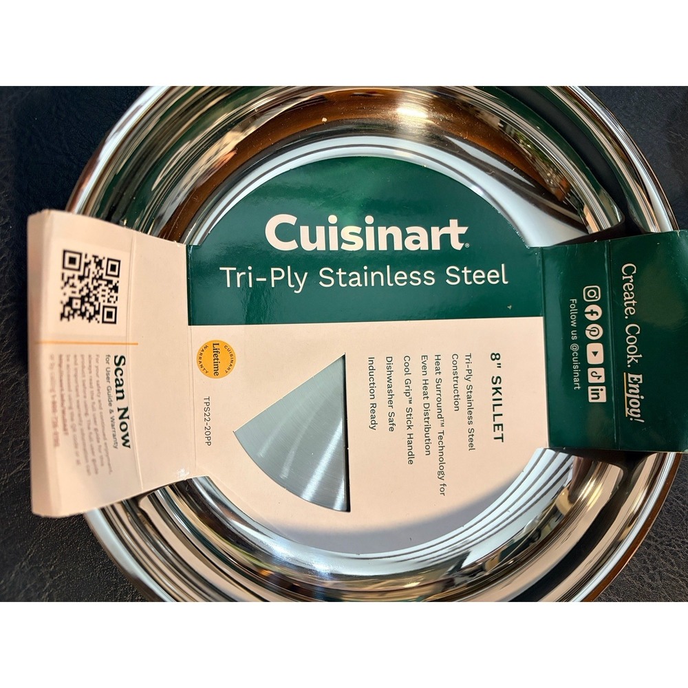 Cuisinart Tri-Ply Clad Stainless Steel 8" Skillet
